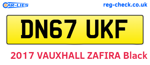 DN67UKF are the vehicle registration plates.