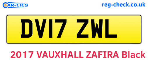 DV17ZWL are the vehicle registration plates.