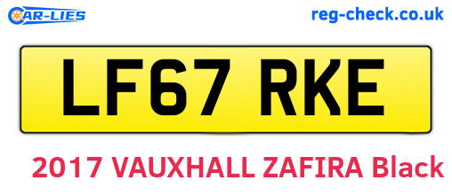 LF67RKE are the vehicle registration plates.