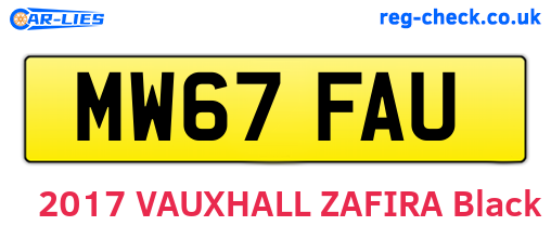 MW67FAU are the vehicle registration plates.