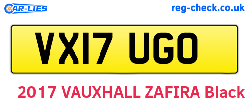 VX17UGO are the vehicle registration plates.