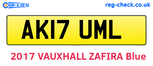 AK17UML are the vehicle registration plates.