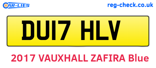 DU17HLV are the vehicle registration plates.