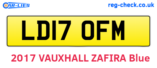 LD17OFM are the vehicle registration plates.