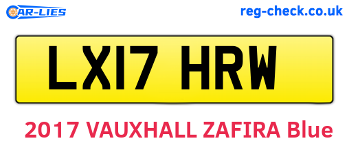 LX17HRW are the vehicle registration plates.