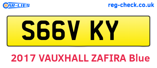 S66VKY are the vehicle registration plates.
