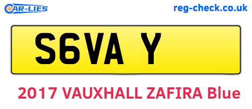 S6VAY are the vehicle registration plates.