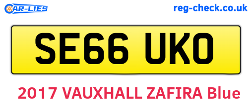 SE66UKO are the vehicle registration plates.