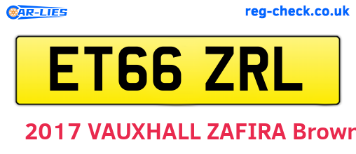 ET66ZRL are the vehicle registration plates.