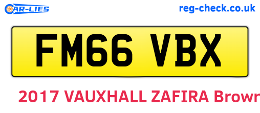 FM66VBX are the vehicle registration plates.