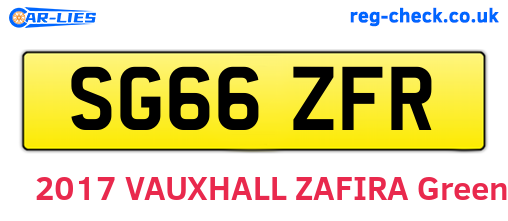 SG66ZFR are the vehicle registration plates.