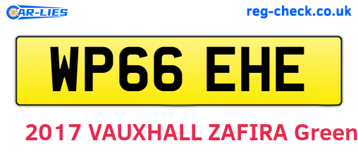 WP66EHE are the vehicle registration plates.
