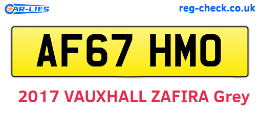 AF67HMO are the vehicle registration plates.