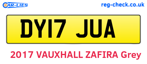 DY17JUA are the vehicle registration plates.