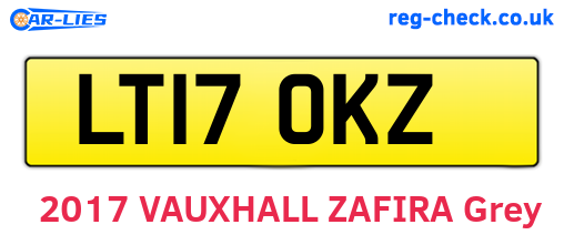 LT17OKZ are the vehicle registration plates.