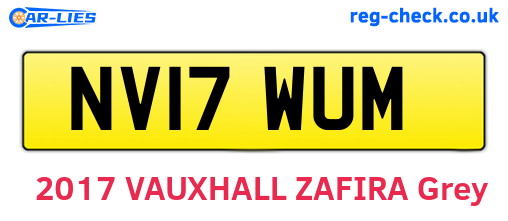 NV17WUM are the vehicle registration plates.
