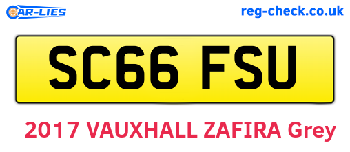 SC66FSU are the vehicle registration plates.