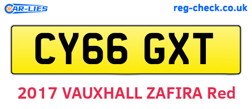 CY66GXT are the vehicle registration plates.