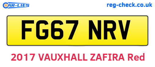 FG67NRV are the vehicle registration plates.