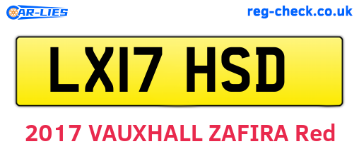 LX17HSD are the vehicle registration plates.