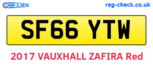 SF66YTW are the vehicle registration plates.
