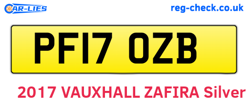 PF17OZB are the vehicle registration plates.