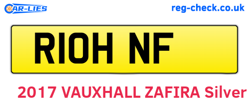 R10HNF are the vehicle registration plates.