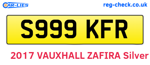 S999KFR are the vehicle registration plates.