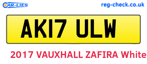 AK17ULW are the vehicle registration plates.