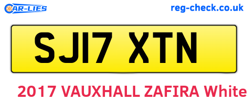 SJ17XTN are the vehicle registration plates.