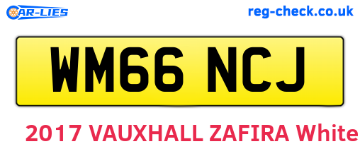 WM66NCJ are the vehicle registration plates.