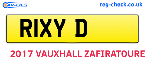 R1XYD are the vehicle registration plates.