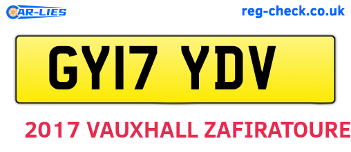 GY17YDV are the vehicle registration plates.
