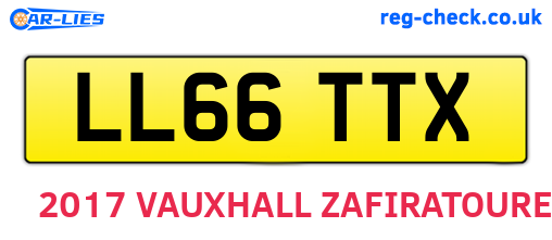 LL66TTX are the vehicle registration plates.