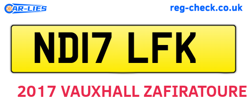 ND17LFK are the vehicle registration plates.