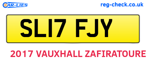 SL17FJY are the vehicle registration plates.
