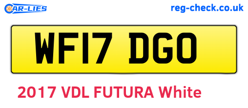 WF17DGO are the vehicle registration plates.