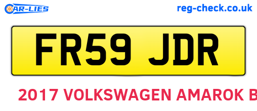 FR59JDR are the vehicle registration plates.