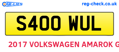 S400WUL are the vehicle registration plates.