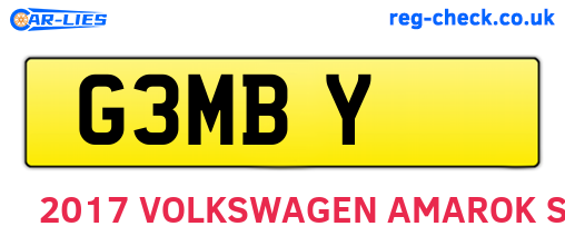 G3MBY are the vehicle registration plates.