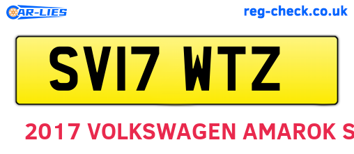 SV17WTZ are the vehicle registration plates.