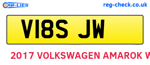 V18SJW are the vehicle registration plates.