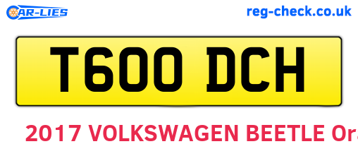 T600DCH are the vehicle registration plates.