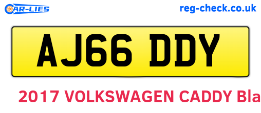 AJ66DDY are the vehicle registration plates.