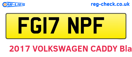 FG17NPF are the vehicle registration plates.