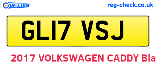 GL17VSJ are the vehicle registration plates.