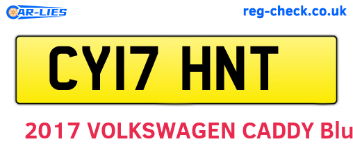 CY17HNT are the vehicle registration plates.
