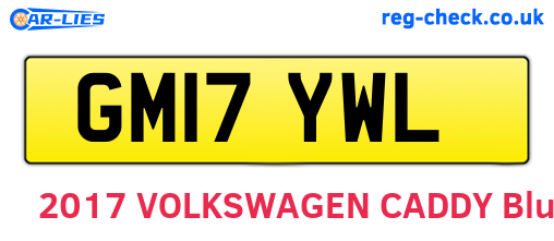 GM17YWL are the vehicle registration plates.