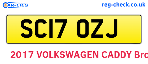 SC17OZJ are the vehicle registration plates.