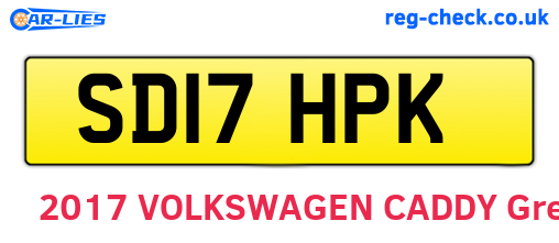 SD17HPK are the vehicle registration plates.